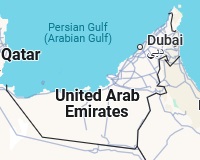 Ras Al Khaimah, position on the map