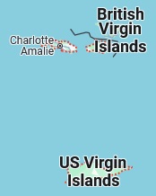 Charlotte Amalie, location on the map