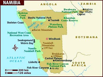 Map - Namibia
