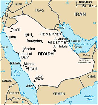 Map - Saudi Arabia