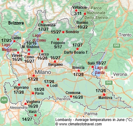Lombardy (Italy) - weather in june - Climates to Travel