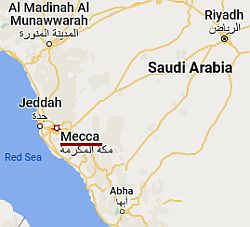 Mecca, where is located