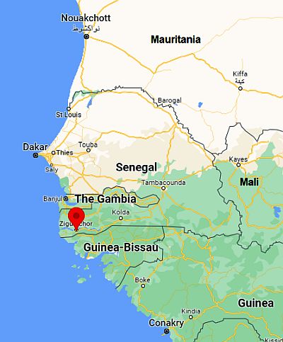 Ziguinchor, where it is located