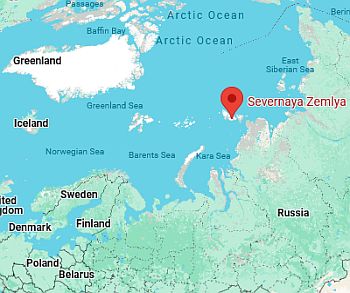 Severnaya Zemlya, where is located