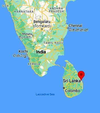 Batticaloa, where it is located