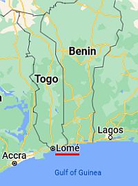 Lomé, where is located