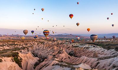 Hot air balloons in Cappadocia