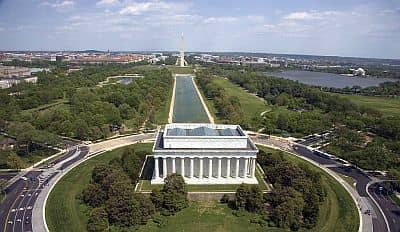 Lincoln Memorial from above