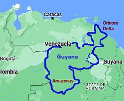 Venezuela, area occupied by the forest